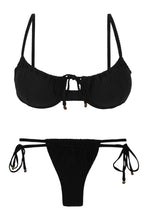 Laden Sie das Bild in den Galerie-Viewer, Product Front: Rio De Sol Set Set Dots-Black Balconet-Tie Pipa