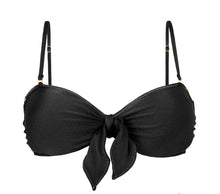 Laden Sie das Bild in den Galerie-Viewer, Product Front: Rio De Sol Oberteil Top Shimmer-Black Bandeau-No