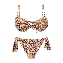 Laden Sie das Bild in den Galerie-Viewer, Product Front: Rio De Sol Set Set Leopard Balconet-Tie Italy