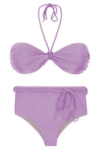 Laden Sie das Bild in den Galerie-Viewer, Product Front: Rio De Sol Set Set Shimmer-Harmonia Twist Belted-High-Waist