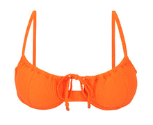 Laden Sie das Bild in den Galerie-Viewer, Product Front: Rio De Sol Oberteil Top Dots-Orange Balconet-Tie