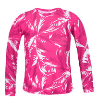 Laden Sie das Bild in den Galerie-Viewer, Product Front: Rio De Sol Oberteil Top Pink-Palms Rash-Guard
