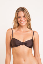 Laden Sie das Bild in den Galerie-Viewer, Gallery: Rio De Sol Oberteil Top Shimmer-Coffee Bandeau-Joy
