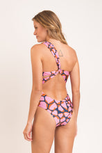 Laden Sie das Bild in den Galerie-Viewer, Model Back: Rio De Sol Badeanzug Amore-Pink Santorini
