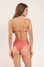 Laden Sie das Bild in den Galerie-Viewer, Model Back: Rio De Sol Oberteil Top Floral-Scales Balconet-Tie
