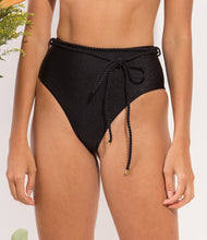 Laden Sie das Bild in den Galerie-Viewer, Bottom Shimmer-Black Belted-High-Waist
