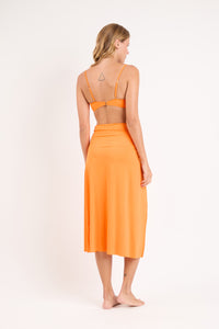 Model Back: Rio De Sol Strandrock Bio-Laranjada Long Skirt Knot