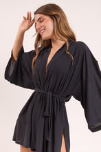 Laden Sie das Bild in den Galerie-Viewer, Image 05: Rio De Sol Strandkleid Black Kimono
