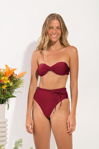 Model Front: Rio De Sol Unterteil Bottom Shimmer-Divino Belted-High-Waist