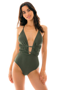 Model Front: Rio De Sol Badeanzug Croco New Vegas
