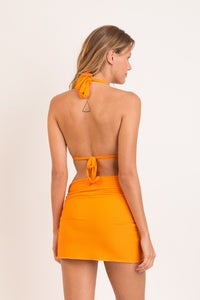 Model Back: Rio De Sol Strandrock Dots-Mango Skirt-Knot