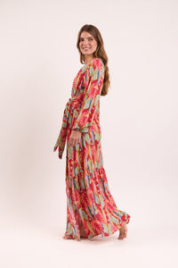 Image 02: Rio De Sol Strandkleid Sea-Bloom Long Dress Verona