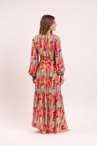 Model Back: Rio De Sol Strandkleid Sea-Bloom Long Dress Verona