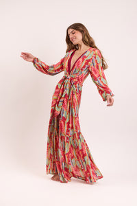 Image 06: Rio De Sol Strandkleid Sea-Bloom Long Dress Verona