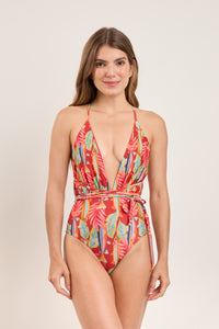 Model Front: Rio De Sol Badeanzug Sea-Bloom New Vegas
