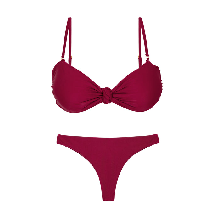 Product Front: Rio De Sol Set Set Touch-Carmim Bandeau-Joy Mia