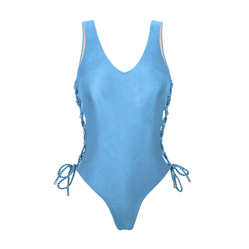 Product Front: Rio De Sol Badeanzug Shimmer-Baltic-Sea Zoe