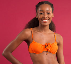 Image 09: Rio De Sol Oberteil Top Dots-Orange Balconet-Tie