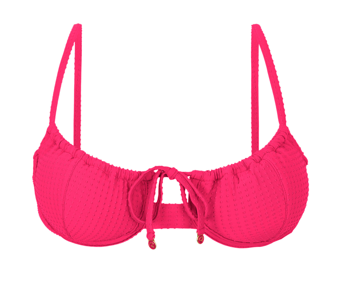 Product Front: Rio De Sol Oberteil Top Dots-Virtual-Pink Balconet-Tie