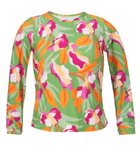 Laden Sie das Bild in den Galerie-Viewer, Product Front: Rio De Sol Oberteil Top Green-Bloom Rash-Guard
