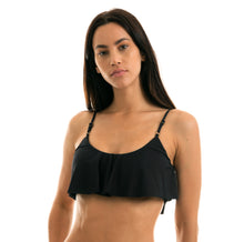 Laden Sie das Bild in den Galerie-Viewer, Gallery: Rio De Sol Oberteil Top Leopardo Black Babado
