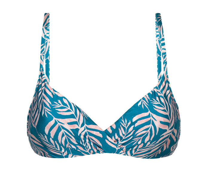 Product Front: Rio De Sol Oberteil Top Palms-Blue Balconet-Inv
