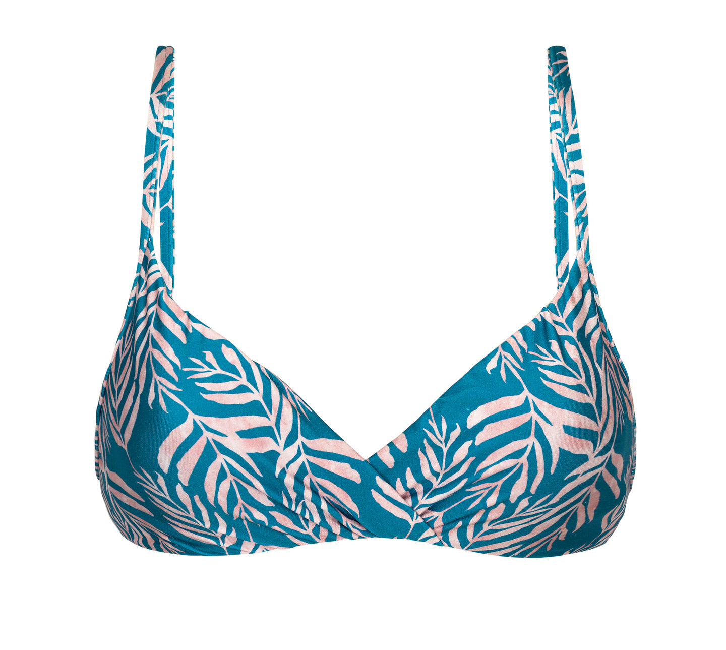 Product Front: Rio De Sol Oberteil Top Palms-Blue Balconet-Inv