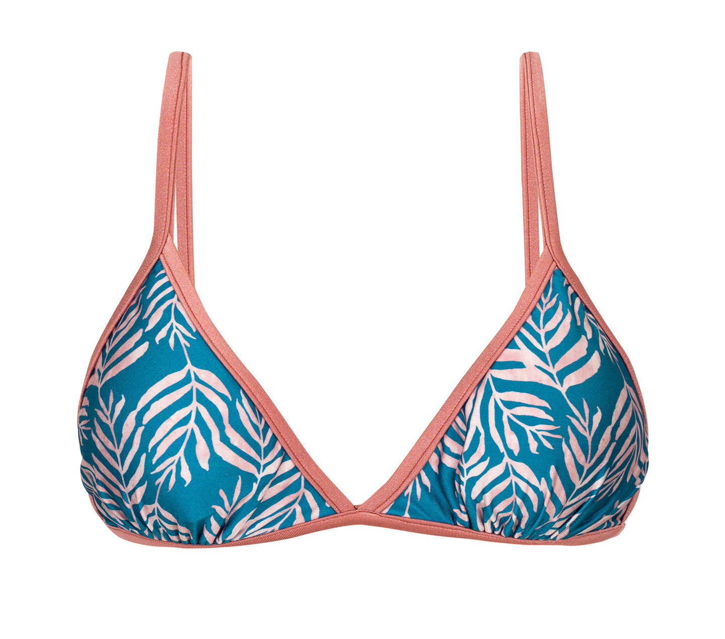 Product Front: Rio De Sol Oberteil Top Palms-Blue Tri-Fixo