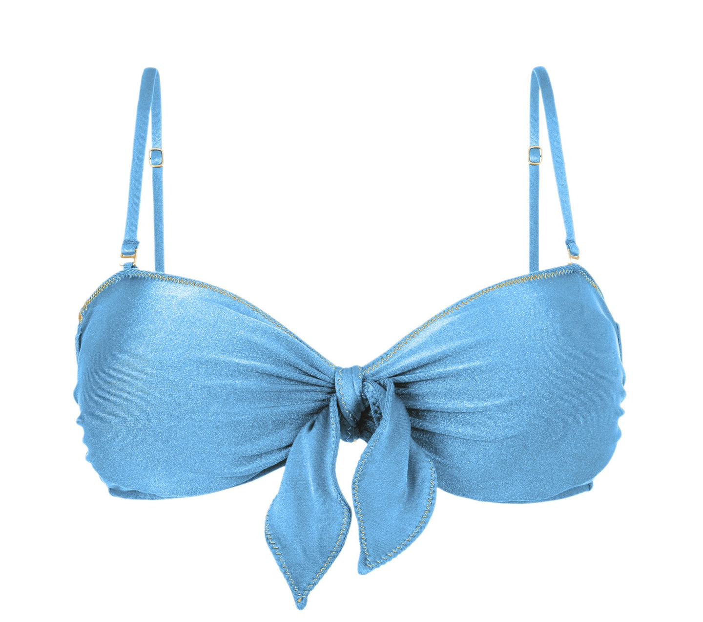 Product Front: Rio De Sol Oberteil Top Shimmer-Baltic-Sea Bandeau-Knot