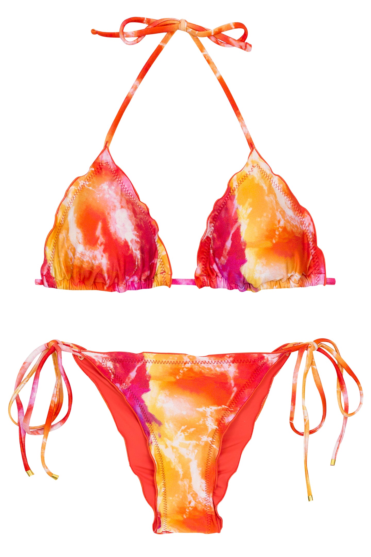 Set Tiedye-Red Tri Frufru